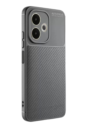 Newface Oppo A5 Pro 4G Kılıf Auto Focus Karbon Kapak - Gri