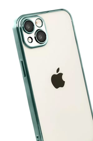 Newface Apple iPhone 15 Razer Lensli Silikon - Yeşil