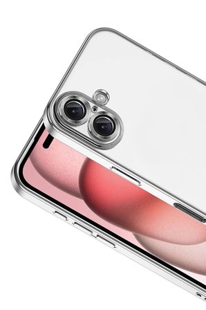 Newface Apple iPhone 17 Razer Lensli Silikon - Gümüş