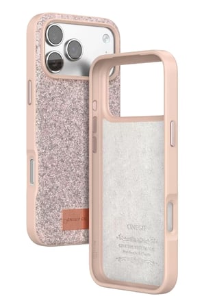 Onegif Apple iPhone 17 Pro Bright Simli Kapak - Pembe