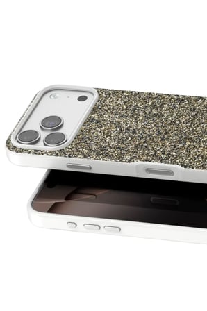 Onegif Apple iPhone 17 Pro Bright Simli Kapak - Çöl Titanyum