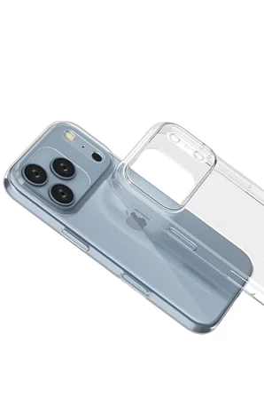 Newface Apple iPhone 17 Pro Lüx Şeffaf Silikon - Şeffaf