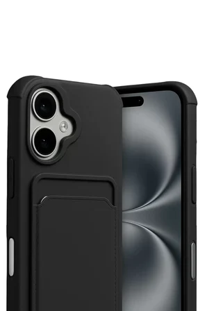 Newface Apple iPhone 17 Kelvin Kartvizitli Silikon - Siyah