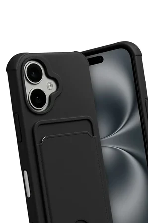 Newface Apple iPhone 17 Kelvin Kartvizitli Silikon - Siyah