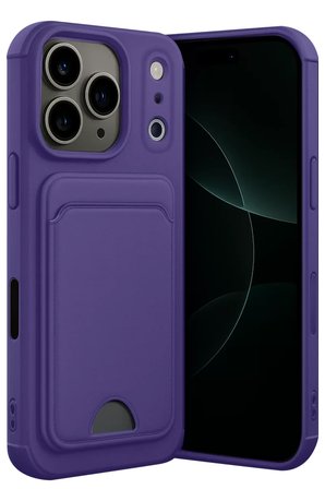 Newface Apple iPhone 17 Pro Kelvin Kartvizitli Silikon - Derin Mor