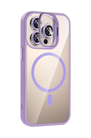 Joko Apple iPhone 14 Pro Max Remim Lensli Magsafe Standlı Kapak - Lila