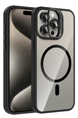 Joko Apple iPhone 14 Pro Max Remim Lensli Magsafe Standlı Kapak - Siyah