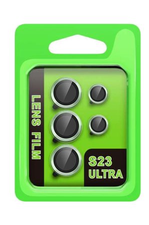 Newface Samsung Galaxy S23 Ultra Raze Metal Kamera Lens - Yeşil