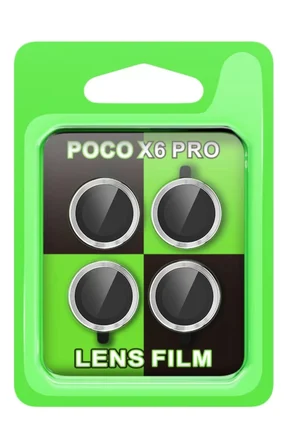 Newface Xiaomi Poco X6 Pro Raze Metal Kamera Lens - Gümüş