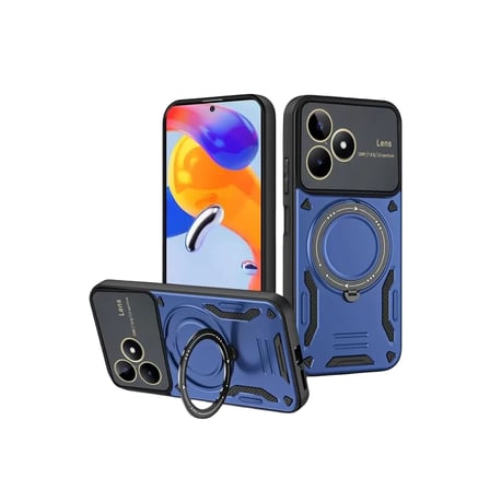 Newface Realme C53 Kılıf Joy Lens Standlı Kapak - Lacivert