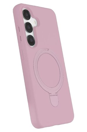 Newface Samsung Galaxy S25 Regal Magsafe Standlı Kapak - Açık Pembe