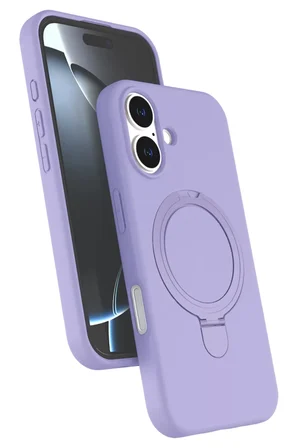 Newface Apple iPhone 16 Plus Regal Magsafe Standlı Kapak - Lila