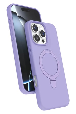 Newface Apple iPhone 16 Pro Regal Magsafe Standlı Kapak - Lila