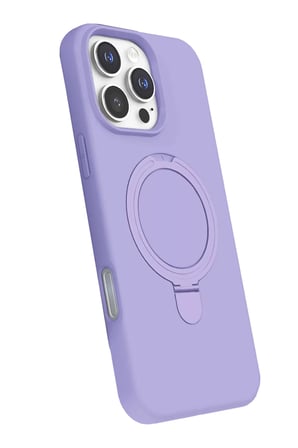 Newface Apple iPhone 16 Pro Regal Magsafe Standlı Kapak - Lila