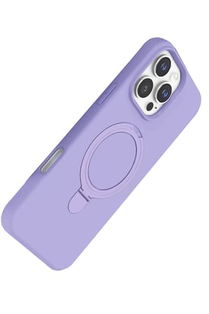 Newface Apple iPhone 16 Pro Regal Magsafe Standlı Kapak - Lila