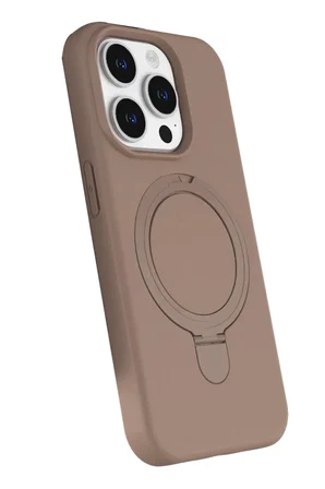 Newface Apple iPhone 15 Pro Max Regal Magsafe Standlı Kapak - Çöl Titanyum