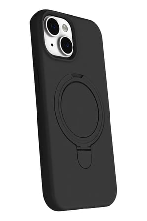 Newface Apple iPhone 15 Plus Regal Magsafe Standlı Kapak - Siyah