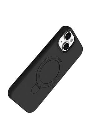 Newface Apple iPhone 15 Plus Regal Magsafe Standlı Kapak - Siyah