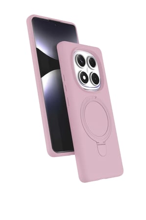 Newface Xiaomi Redmi Note 14 Pro 5G Regal Magsafe Standlı Kapak - Açık Pembe