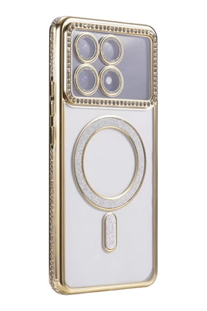 Newface Xiaomi Poco X6 Pro Joke Simli Magneticsafe Kılıf - Gold