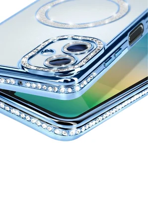 Newface Samsung Galaxy A06 Joke Simli Magneticsafe Kılıf - Mavi