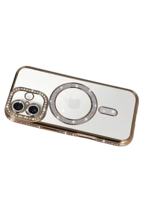 Newface Apple iPhone 17 Joke Simli Magneticsafe Kılıf - Gold