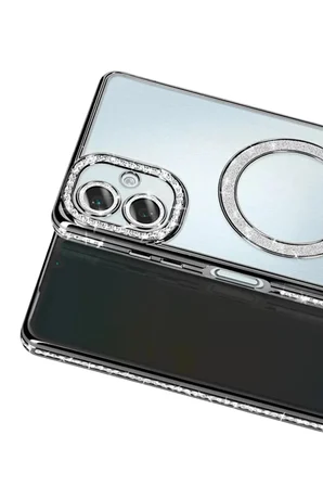 Newface Samsung Galaxy A07 4G Joke Simli Magneticsafe Kılıf - Siyah