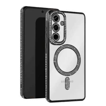 Newface Samsung Galaxy A17 5G Joke Simli Magneticsafe Kılıf - Siyah