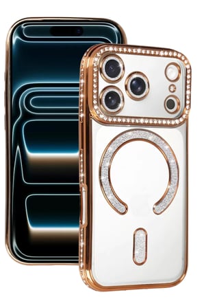 Newface Apple iPhone 17 Pro Joke Simli Magneticsafe Kılıf - Turuncu