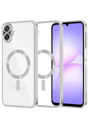 Newface Samsung Galaxy A07 4G Kross Magneticsafe Kapak - Gümüş