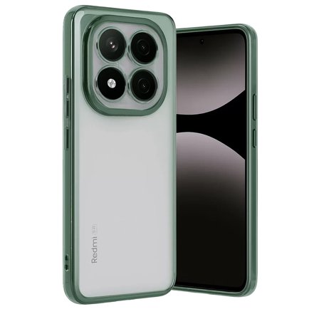 Newface Xiaomi Redmi Note 14 Pro Plus Kılıf Razer Lensli Silikon - Yeşil
