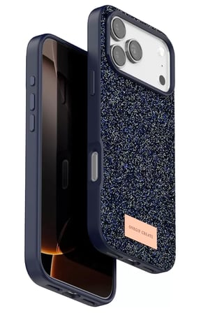 Onegif Apple iPhone 17 Pro Bright Simli Kapak - Mavi