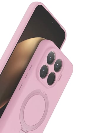 Newface Xiaomi Mi 15T Pro Regal Magsafe Standlı Kapak - Açık Pembe