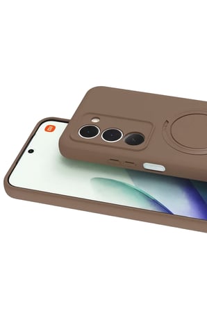 Newface Xiaomi Redmi 15 4G Regal Magsafe Standlı Kapak - Çöl Titanyum
