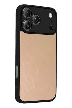 Newface Apple iPhone 17 Pro Max Aras Deri Kapak - Pudra