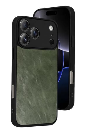 Newface Apple iPhone 17 Pro Max Aras Deri Kapak - Yeşil