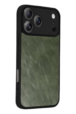 Newface Apple iPhone 17 Pro Max Aras Deri Kapak - Yeşil