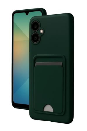 Newface Samsung Galaxy A07 4G Kelvin Kartvizitli Silikon - Koyu Yeşil