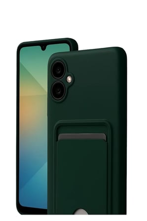 Newface Samsung Galaxy A07 4G Kelvin Kartvizitli Silikon - Koyu Yeşil