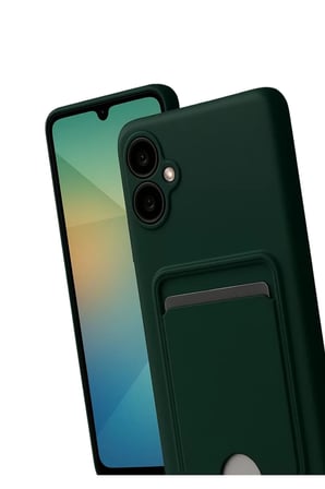 Newface Samsung Galaxy A07 4G Kelvin Kartvizitli Silikon - Koyu Yeşil