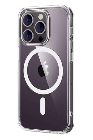 Newface Apple iPhone 15 Pro Max Combo Sert Şeffaf Magsafe Kapak - Şeffaf