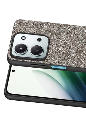 Onegif Xiaomi Redmi 15C 4G Bright Simli Kapak - Gümüş