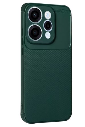 Newface Oppo Reno 15 Auto Focus Karbon Kapak - Koyu Yeşil