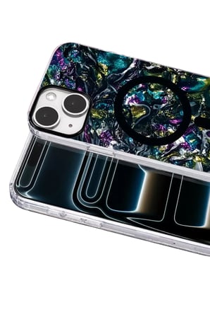 Onegif Apple iPhone 14 Mila Dalgalı Magsafe Kapak - Lacivert