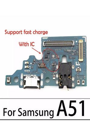 Samsung A51 Mikrofonlu Şarj Soketi Bordu Anten Sok