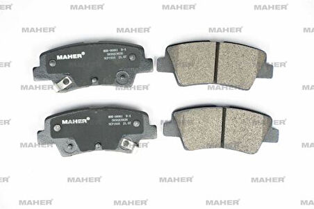 Maher 00061 Fren Balata Accent 11-18 Blue Elantra 11-20 I30 12-16 i20 14-21 Rio 12 Ceed Soul I-40 Disk Arka Yay Delikli 583021RA30