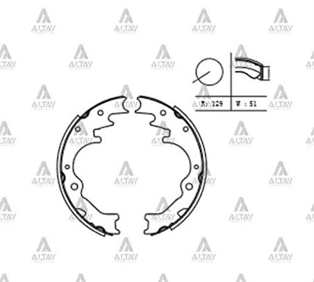 Maher 00129 Fren Balata B-2500 96-00 B-2200 88-95 4x2-4x4 Pabuç Arka UB7126310A