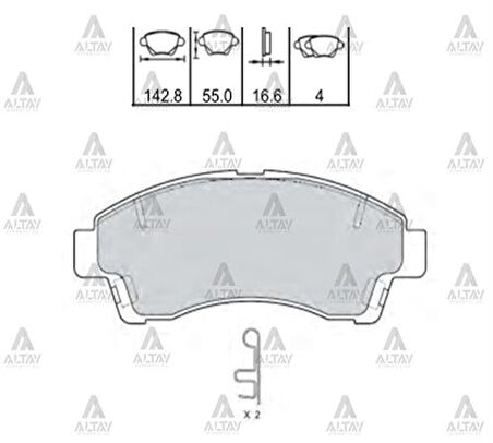 Maher 00261 Fren Balata B-2500 96-00 4x2 Ön UGY93323Z