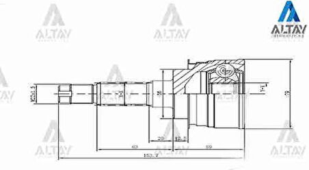 Maher 01714 Aks Kafası Diş 323 90-95 323 00 Sephia 1.5 26X56X22 F02425400