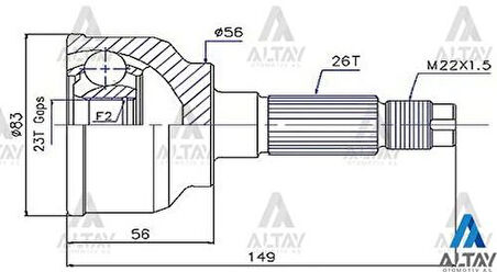 Maher 01719 Aks Kafası Diş 626 88-92 1.6 Sephia 1.8 26X56X23 G01325500